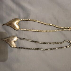 2 beautiful heart necklaces